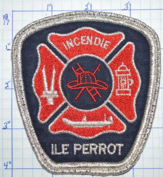Canada,  Ile Perrot Fire Protection Incendie Emergency White Edge Patch