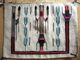 Navajo Yei Rug Hand Woven Wool Native American Wall Hanging Navajo Rug Co.  Tag