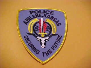 Abilene Kansas Police Patch Shoulder Size