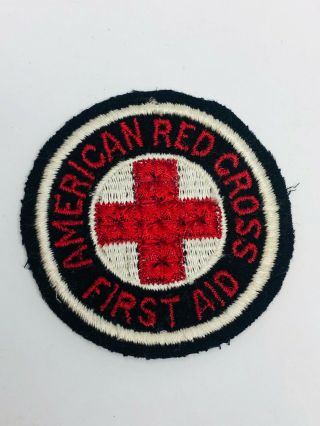 Boy Scout Patch Felt Arc American Red Cross First Aid 2 "