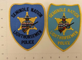 Seminole Nation Of Oklahoma Lighthorsemen—tribal Police Collectible Patches