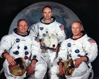 Apollo 11 Crew Portrait Armstrong Aldrin Collins Moon - 8x10 Nasa Photo (ep - 224)