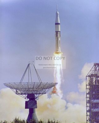 Launch Of The Apollo 7 Saturn 1b At Launch Complex 34 - 8x10 Nasa Photo (ep - 230)