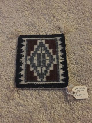 Miniature Navajo Blanket By Herman Brown