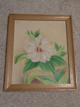Vintage 1940’s Hale Pua Hawaii Painting Hybiscus