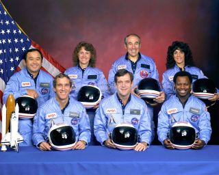Space Shuttle Challenger Crew Portrait Sts - 51l Mission 8x10 Nasa Photo (ep - 423)