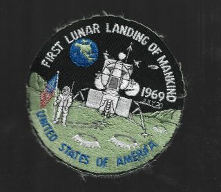 Apollo 11 First Lunar Landing Of Mankind 1969 4 " Patch Imperfect