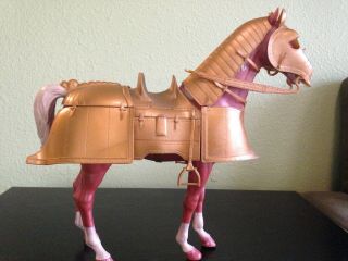 Bravo Gold Armored Knight Horse (complete Armor) Vintage Louis Marx Toy