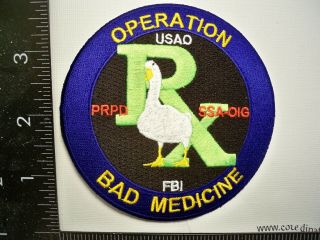 Federal Fbi Op Bad Medicine Patch Ssa Oig Prpd San Juan,  Pr Police Fraud Tf Gman