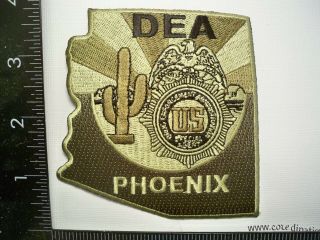 Federal Dea Phoenix,  Az Office Patch Green State Var Arizona Police Drug Tf Gman