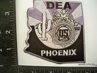 Federal Dea Phoenix,  Az Office Patch Gray State Var Arizona Police Drug Tf Gman