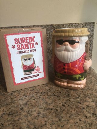 Sippin Surfin Santa Tiki Mug Miracle Christmas Pop Up Bar Limited Edition