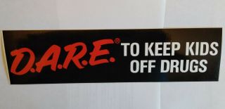 Vintage D.  A.  R.  E.  11.  5 " Bumper Sticker - Keep Kids Off Drugs // Us
