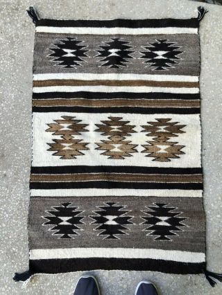 Southwestern Navajo Native American Weaving Rug Textile 44 X 29”