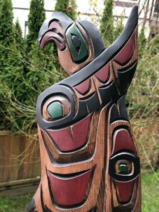 Northwest Coast Native Art Eagle Carving Plaque
