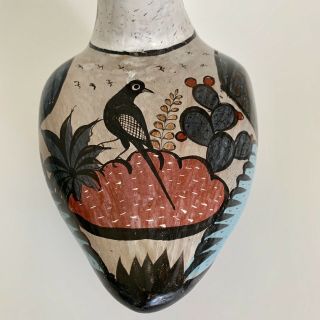 Vintage Tonala Burnished Jal Mexico Art Pottery Bird Duck Figurine 7.  5” L X 8” T 3