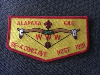 Oa Flap Lodge 545 Alapaha Red Border Se - 4 Conclave Host 1991