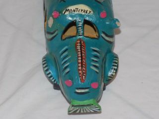 Vintage Mexican Folk Art Handmade Hand Painted Ceramic Pottery Monterrey Bus 3