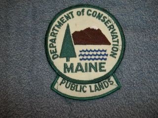 Maine Department Of Conservation Parks & Lands Patch (highway Patrol,  Police) 1