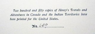 Travels & Adventures in Indian Territory by Alexander Henry—Lmtd.  Ed.  1901 HB 3