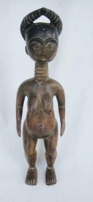 Carved Wooden African Female Tribal Figure Woman 15 