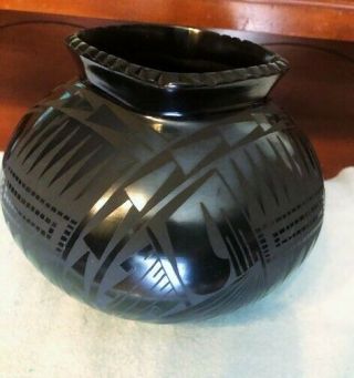 Blackware Mata Ortiz Pottery SIGNED OSCAR G QUEZADA (Pre - Owned) 2