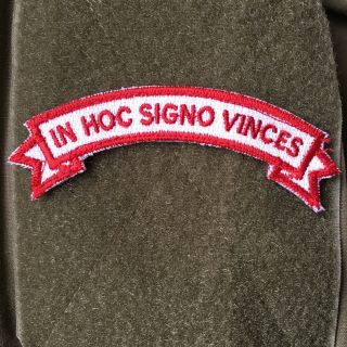 In Hoc Signo Vinces Fully Embroidered Hook Backed Tactical Morale Patch Us Made