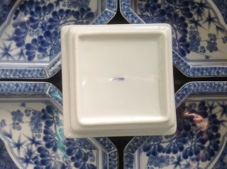 1960 ' s Lazy Susan Turntable,  5 piece,  Blue/White Porcelain from Japan 2