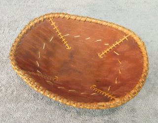 Birch Bark Basket - Handmade Native American Art - (indigenous Indian Signed)