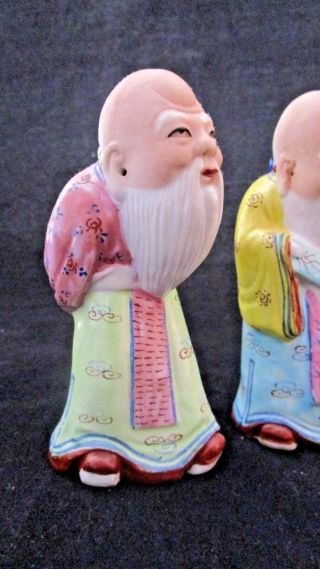 Set of 5 Fine Porcelain Hand Crafted Figurines Gods of Fortune Made in China 3