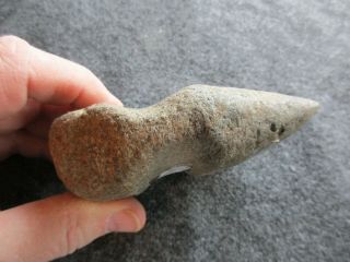 NATIVE AMERICAN STONE AXE HEAD,  AMERICAN INDIAN CARVED STONE AXE,  DAY H - 107 2