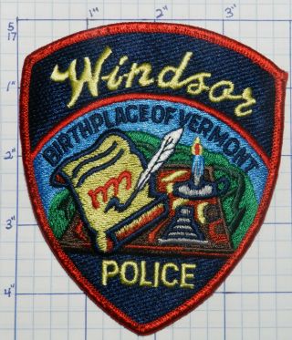 Vermont,  Windsor Police Dept Version 1 Patch