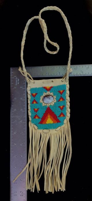 Beaded Medicine Bag - Native American - Sioux - Lakota 3