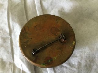 Antique Glass domed bridle rosette brooch 2