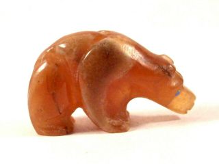 Rosella Lunasee - Root Beer Onyx - Bear - Zuni Fetish - Native American - Stone Carving 2