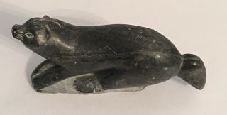 Canada Inuit Eskimo Art Carved Sculpture Stone,  Signed 1881 Timothy,  Otter,  More 3