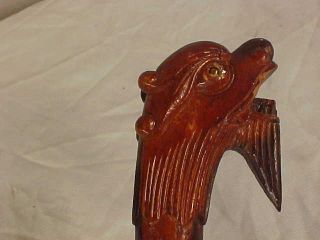 Vintage ELEPHANT GOAD,  BULLHOOK oe ANKUS w/ Hand - Carved DRAGON ' S Head 3