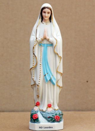 D11 Catholic Church Christian Blessed Virgin Lourdes Statue Decoration Prayer Q