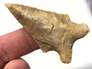 OUTSTANDING EDGEWOOD POINT COMANCHE CO. ,  TEXAS AUTHENTIC ARROWHEAD ARTIFACT AA 2