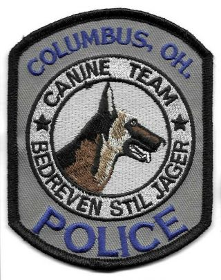 Columbus Ohio Oh Police Patch K9 Canine Unit Dog
