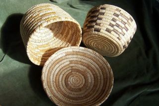 Native American Indian Baskets (3) Pima - Papago - Arizona -