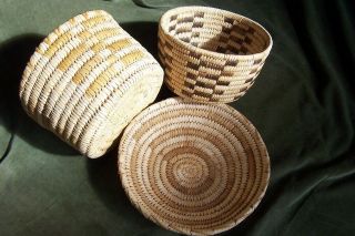NATIVE AMERICAN Indian baskets (3) Pima - Papago - Arizona - 2