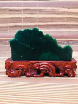 100 natural HETIAN Jasper jade Hand carving Landscape elderly states W19 3