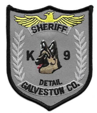 Galveston County Texas Tx Police Sheriff Patch K9 Canine Unit Dog