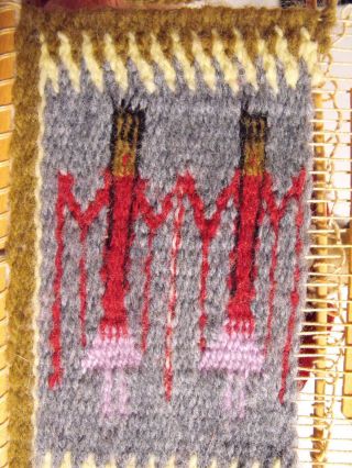 11x11 Vintage Navajo Weaver Doll Loom Mini Navajo Rug Baby 3
