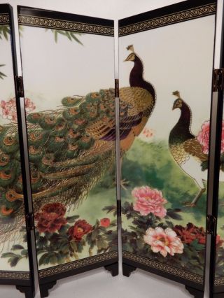 Chinese Peacock Screen Imitation of Ancient Small Screen 9 1/2 X 18 3