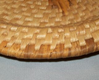 Old Vtg Ca 1970s Hand Woven Basket Plate Native American Indian Cond 3