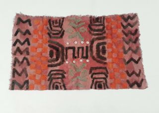 Kuba Cloth Textile Tribal Ceremonial Skirt Congo,  38 " X22 " (3.  17x1.  83) Feet