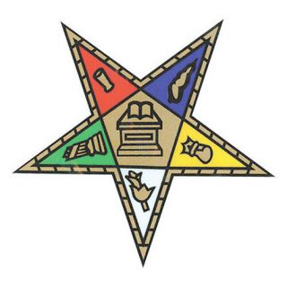 Order Of The Eastern Star Car Sticker Decal - Masonic Car Emblem Cut Oes Star