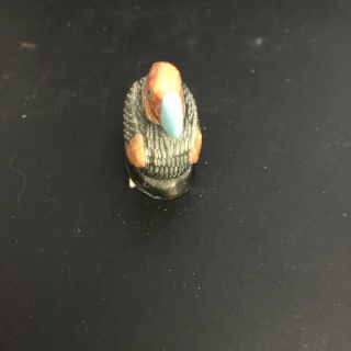 Zuni Serpentine Duck Bird Fetish by Edison Bobelu SIGNED 8548 2